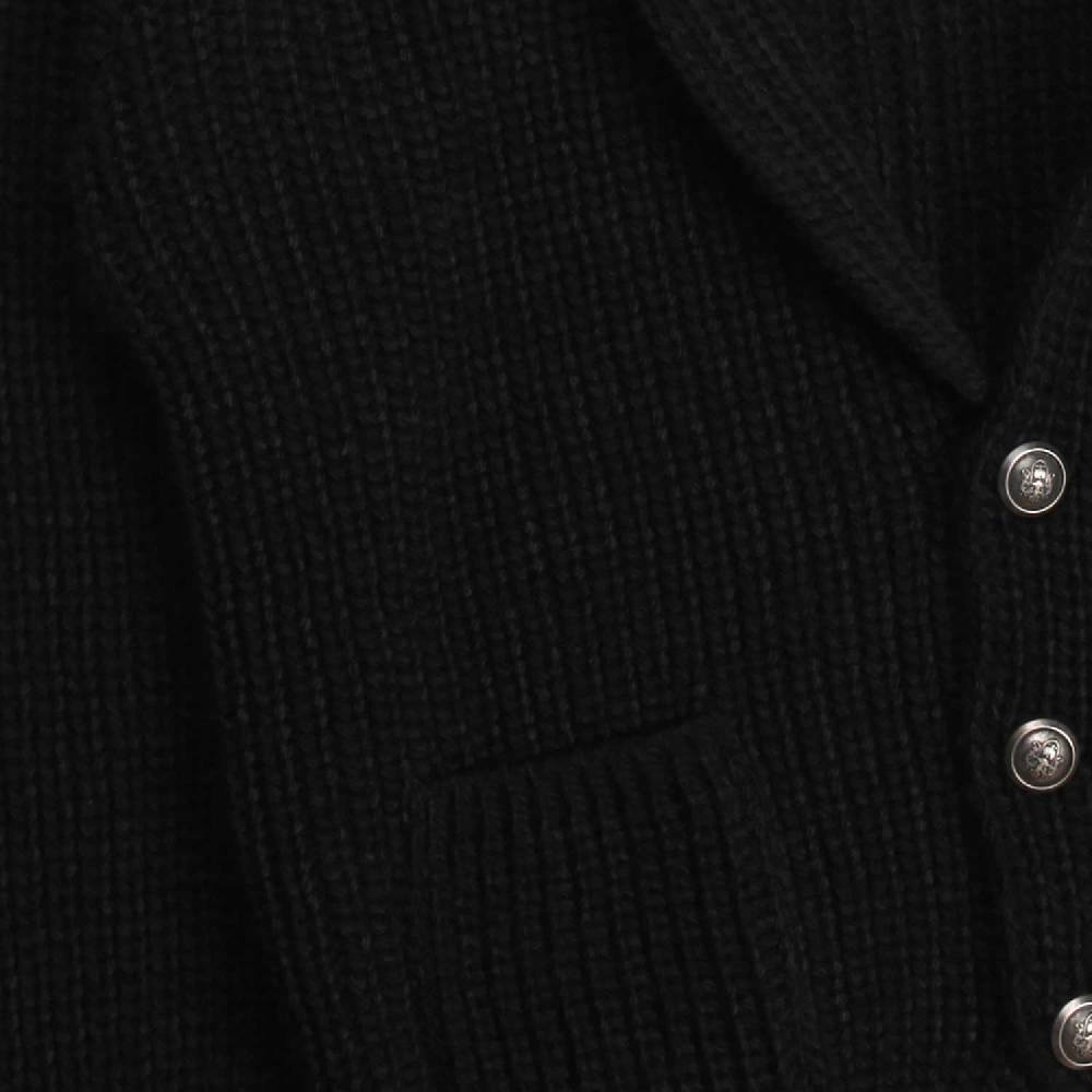 Nupkeet Ghepardo nero – Giacca in tricot a coste Presa