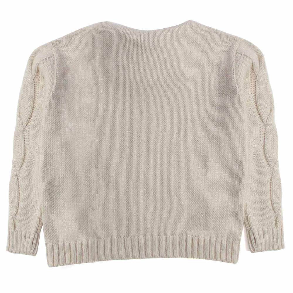 Nupkeet Orso ecru – Pullover collo alto in tricot Sconto