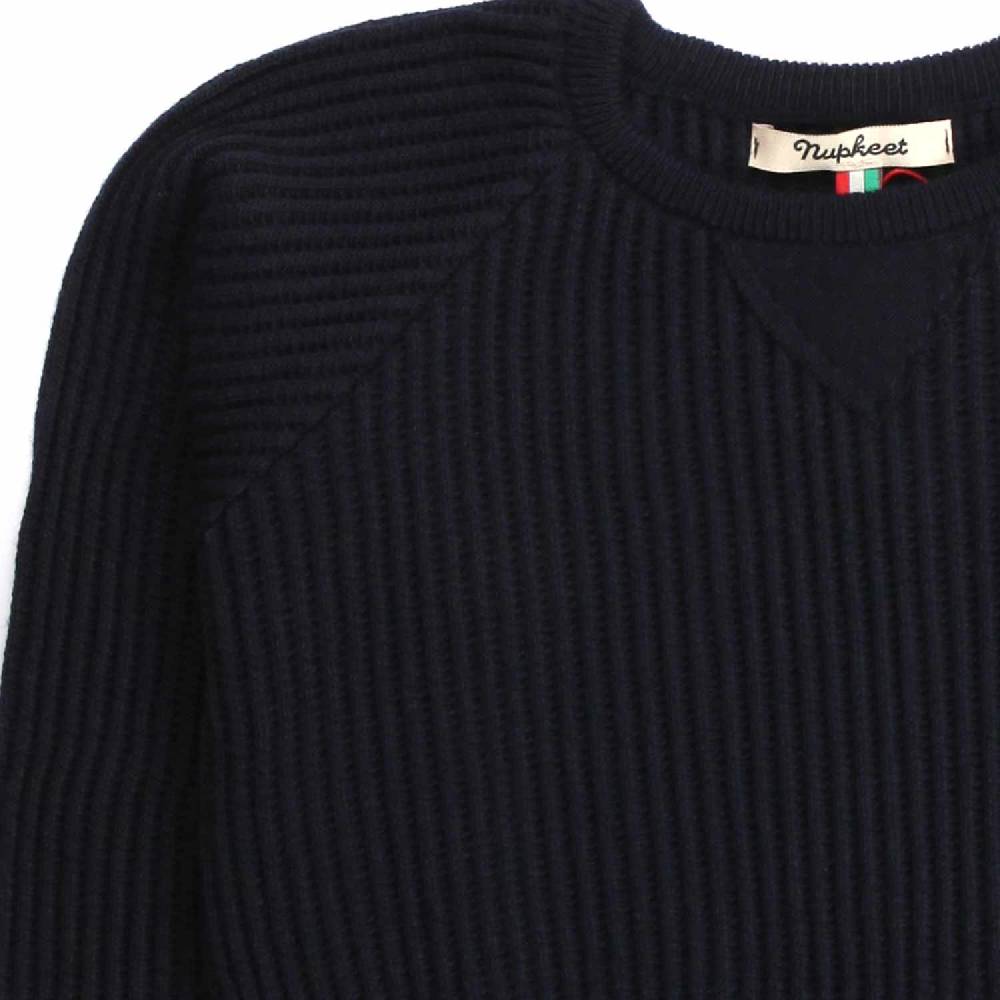 Nupkeet Aquila blu scuro – Pullover in tricot a coste Offerta