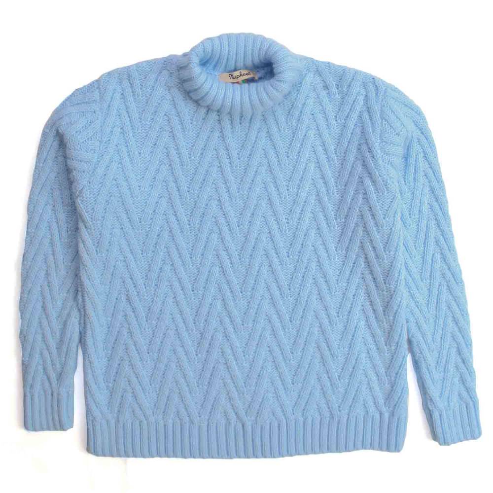 Nupkeet Antilope cielo – Pullover collo alto in tricot Economico