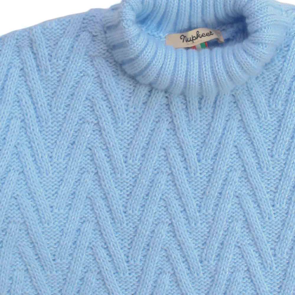 Nupkeet Antilope cielo – Pullover collo alto in tricot Economico