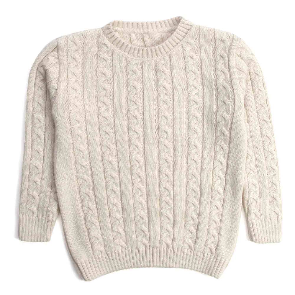 Nupkeet Mosca ecru – Pullover in tricot a trecce Online