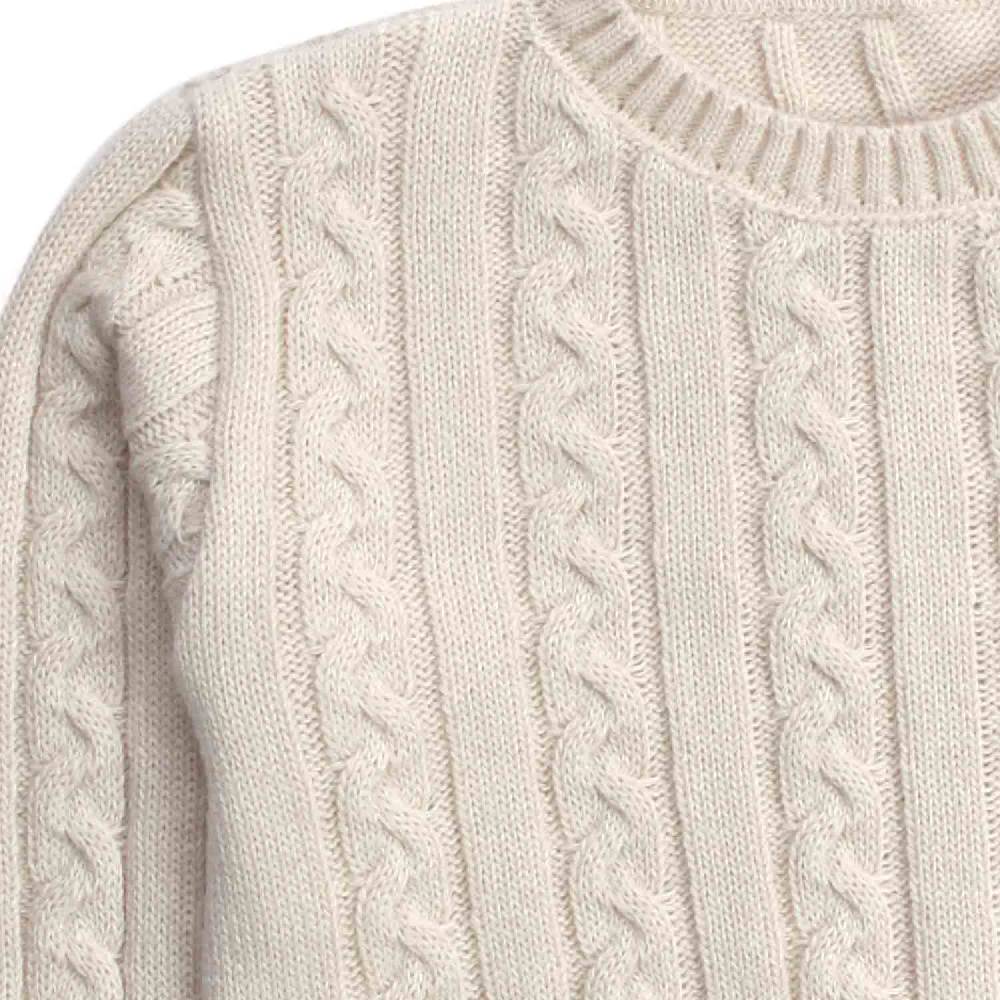 Nupkeet Mosca ecru – Pullover in tricot a trecce Online