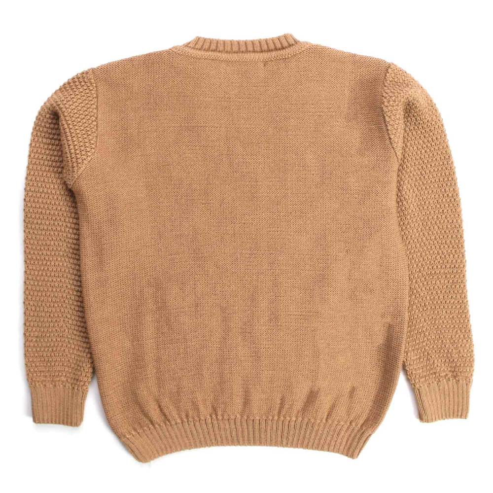 Nupkeet Faina cammello – Pullover in tricot con trecce In Vendita