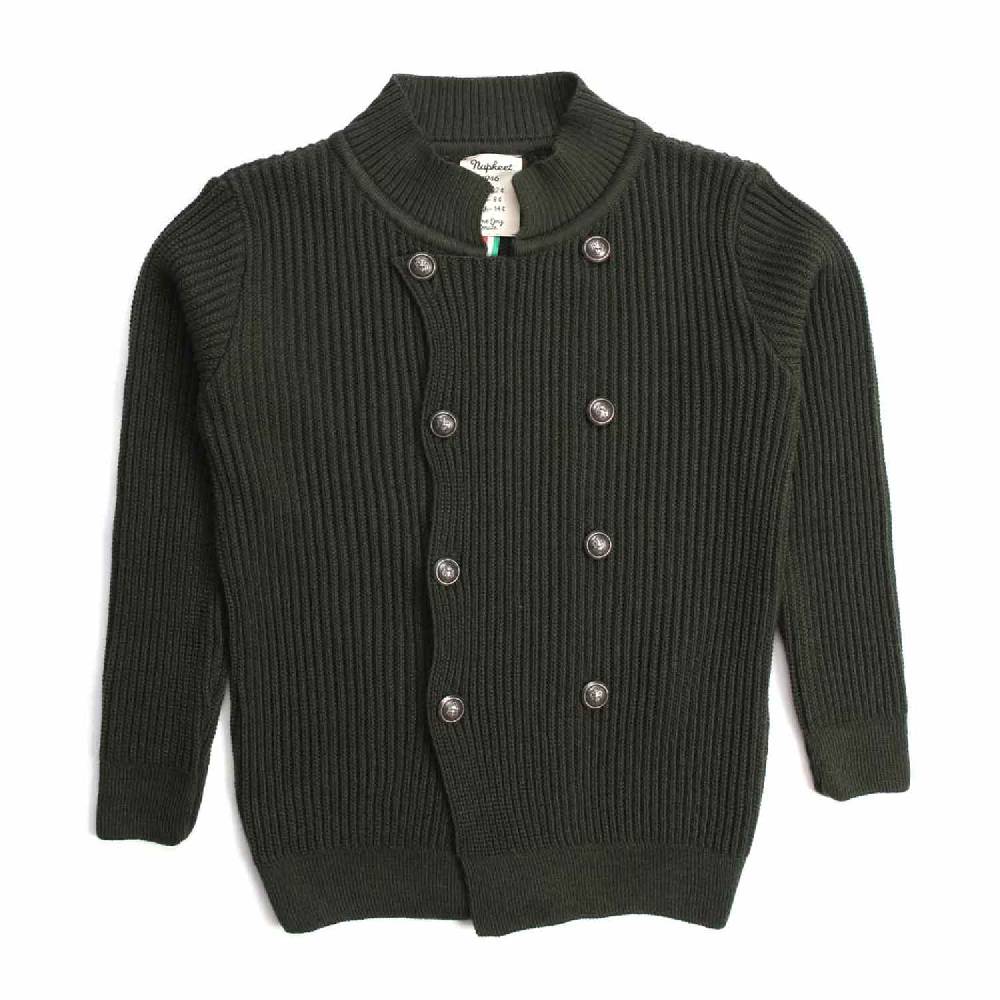Nupkeet Passero verde militare – Giacca in tricot costa inglese Saldi