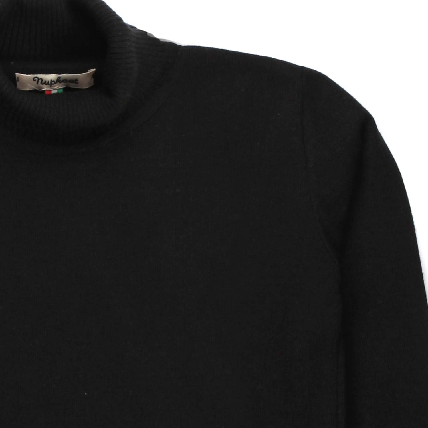 Nupkeet Leopardo nero – Pullover collo alto in tricot stretch Hotsell