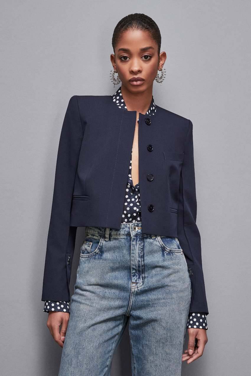 Patrizia Pepe Giacca marsina in gabardina Outlet