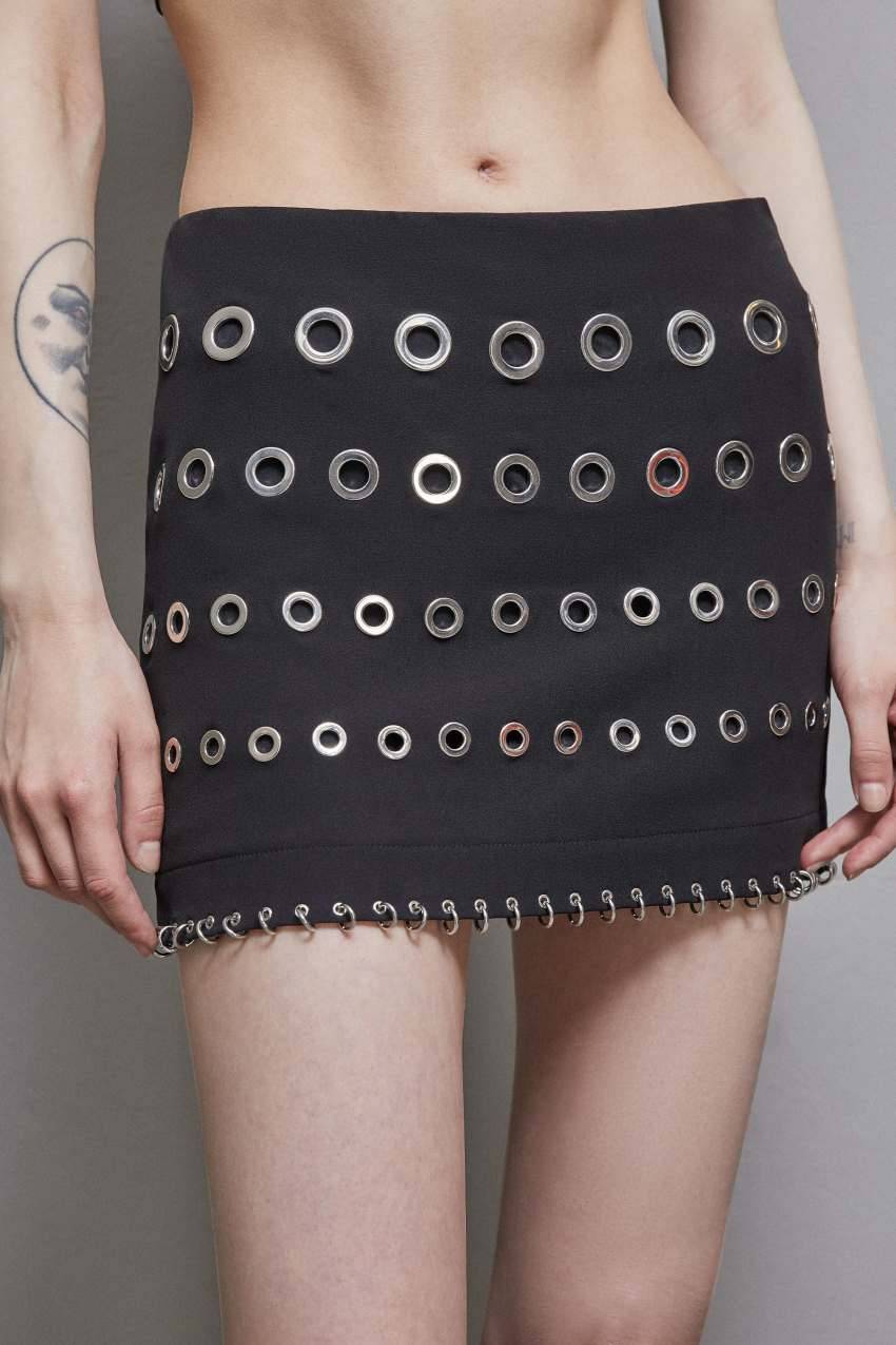 Patrizia Pepe Minigonna in crepe a vita bassa Promozione