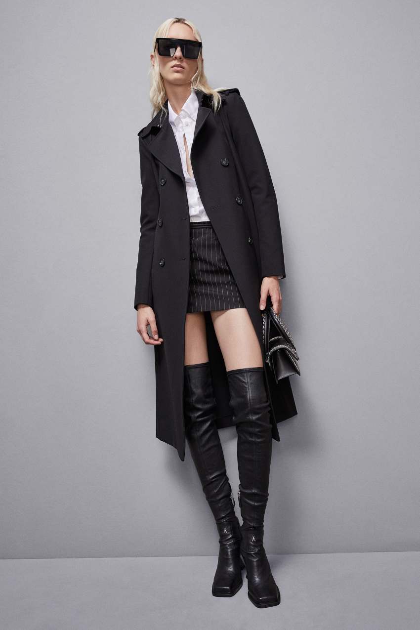 Patrizia Pepe Trench con fibbia in nylon bielastico Shopping Online
