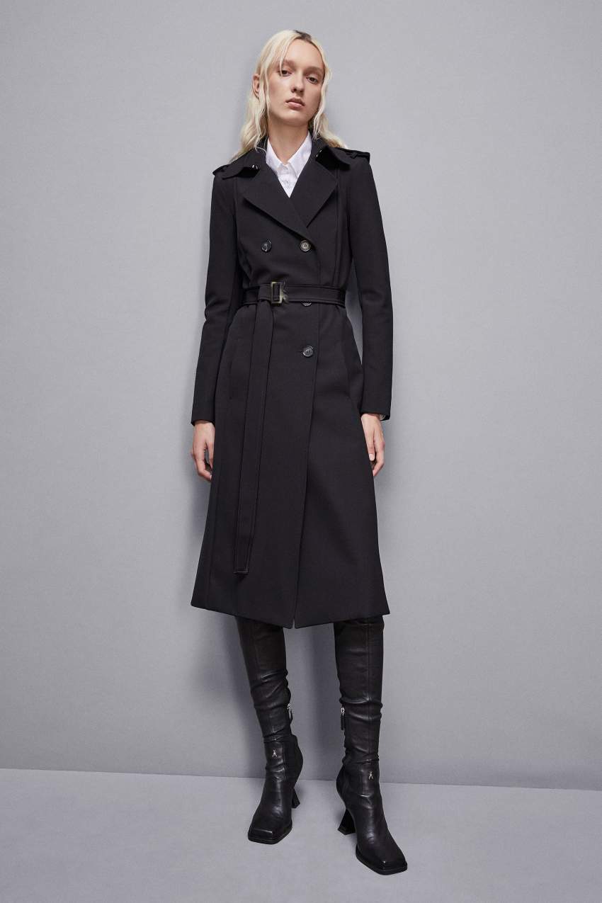 Patrizia Pepe Trench con fibbia in nylon bielastico Shopping Online