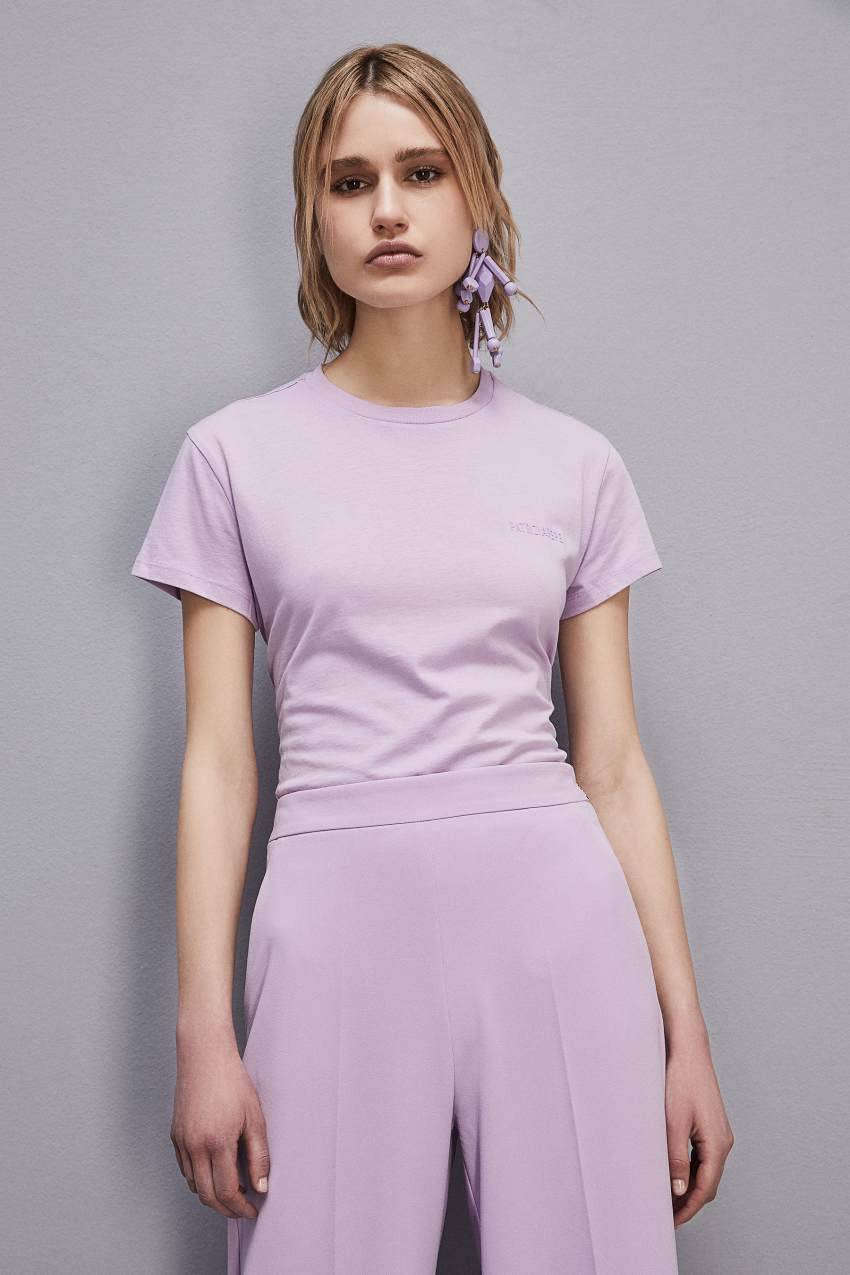 Patrizia Pepe T-shirt maniche corte con logo in cotone organico Hotsell
