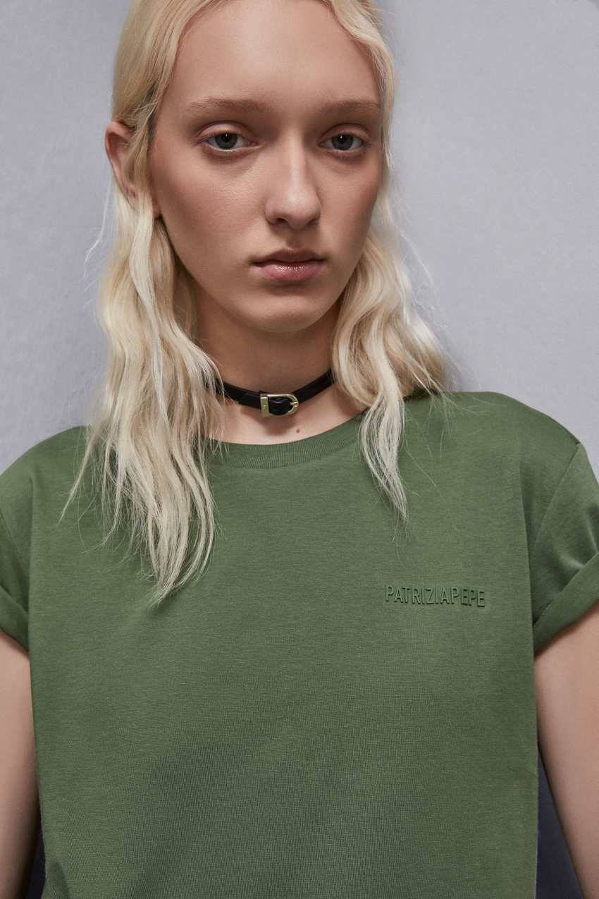 Patrizia Pepe T-shirt a maniche corte in jersey In Linea