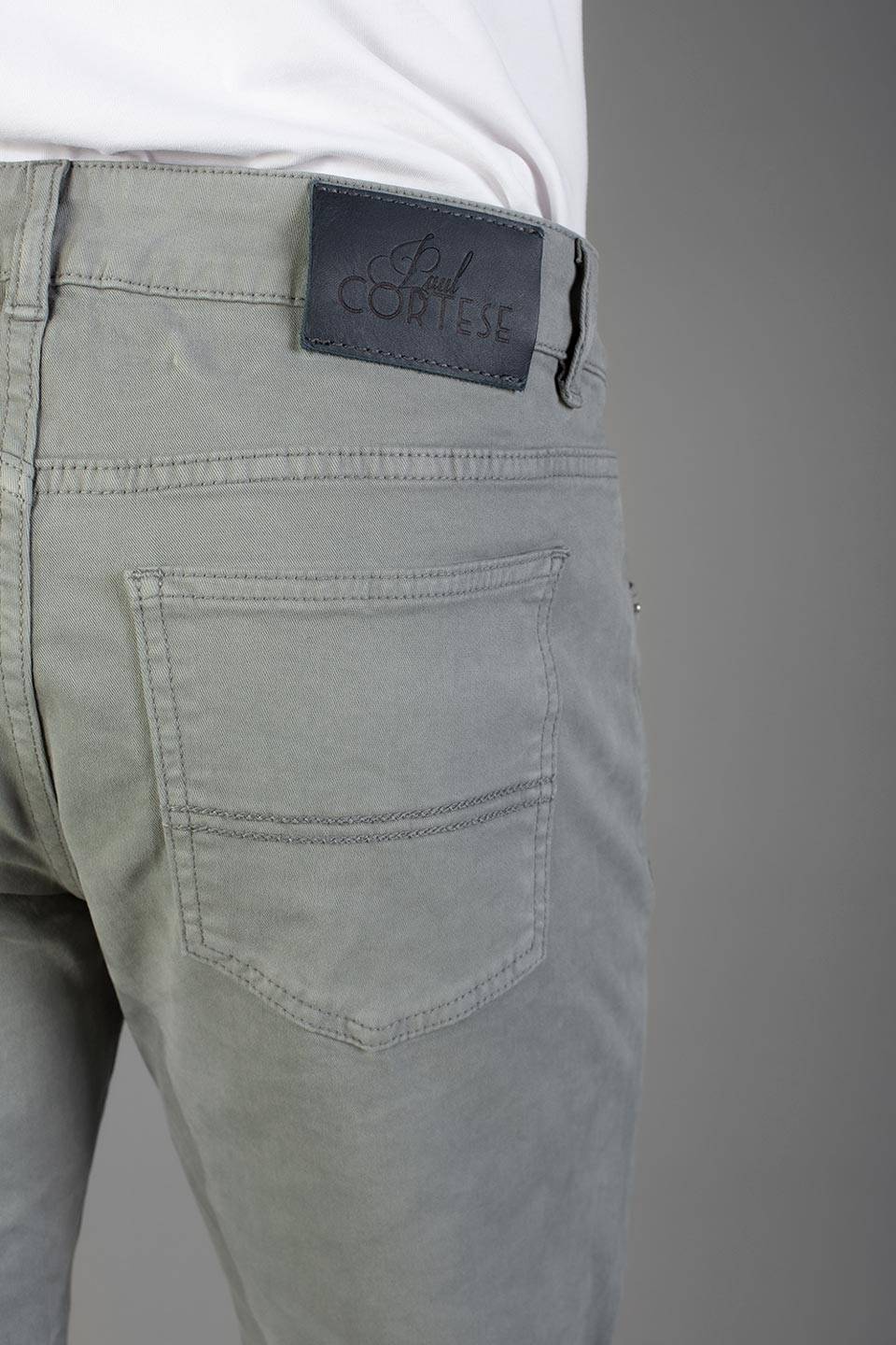 Paul Cortese Gabardine 5 tasche Grey Offerta