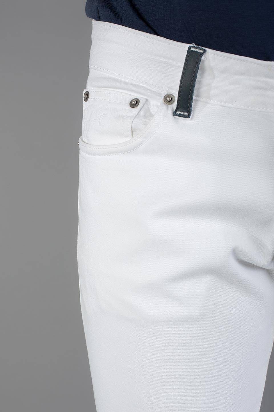 Paul Cortese Gabardine 5 tasche white Online
