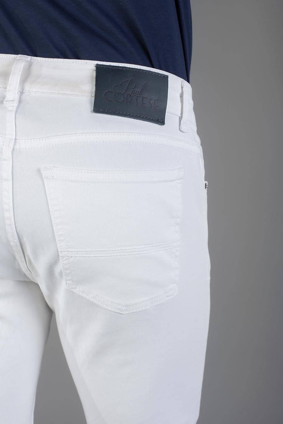 Paul Cortese Gabardine 5 tasche white Online