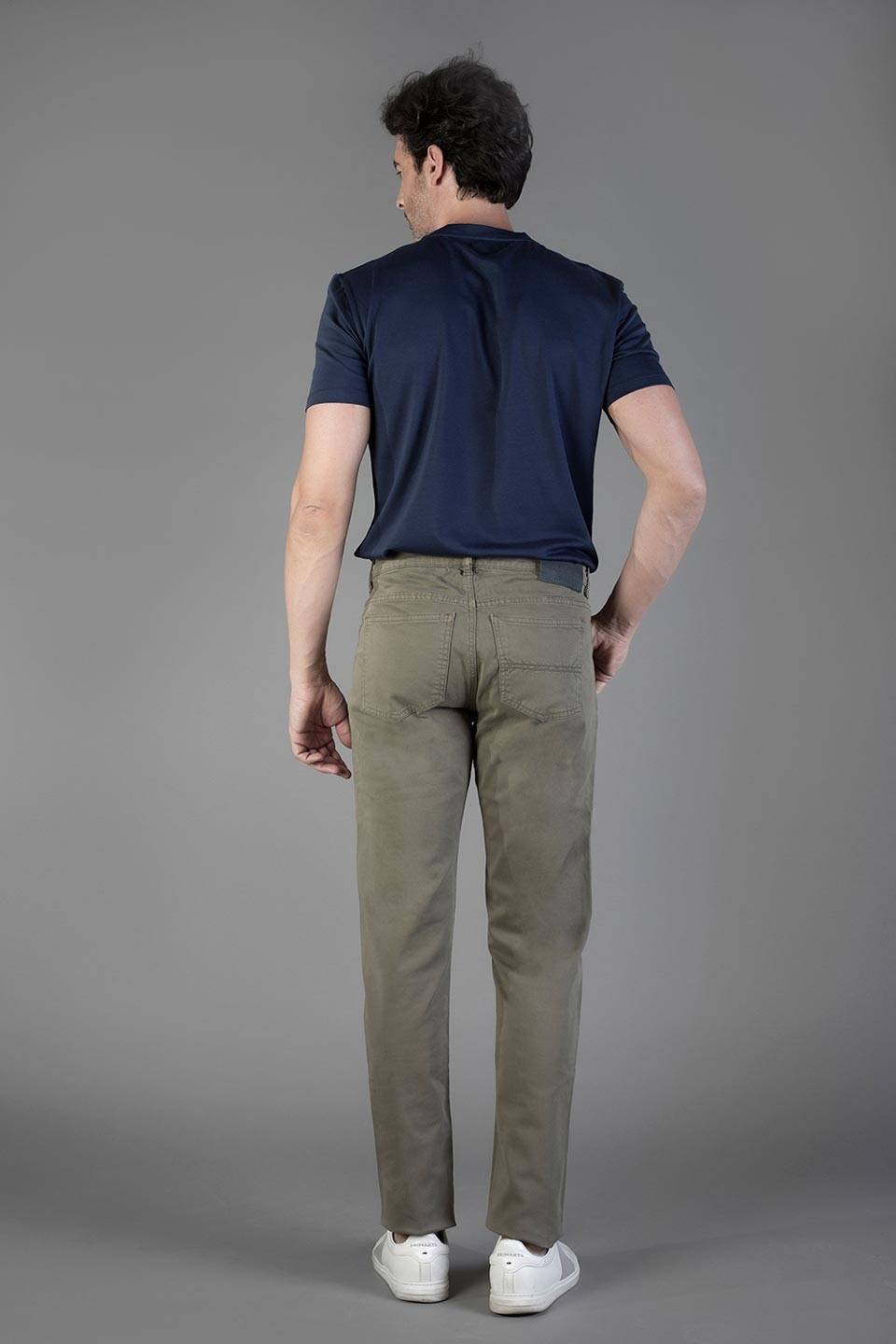 Paul Cortese Gabardine 5 tasche Green In Vendita