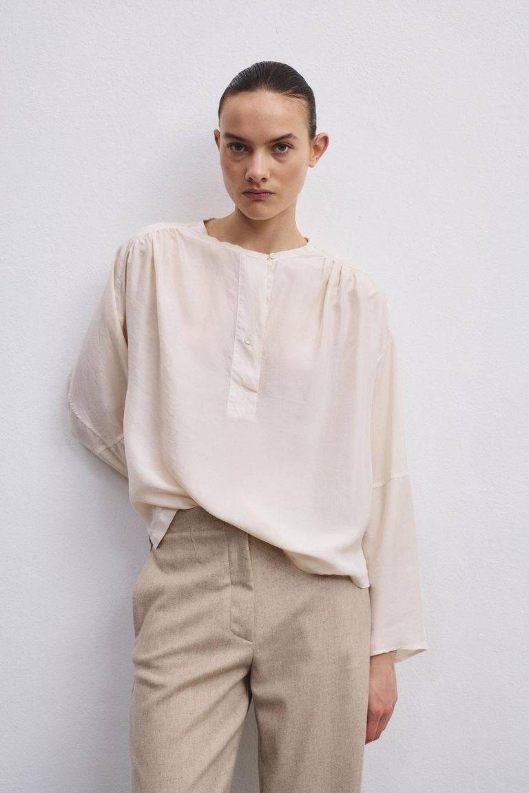Pomandere Camicia con abbottonatura polo in habutai di seta 50% di sconto con spedizione gratuita