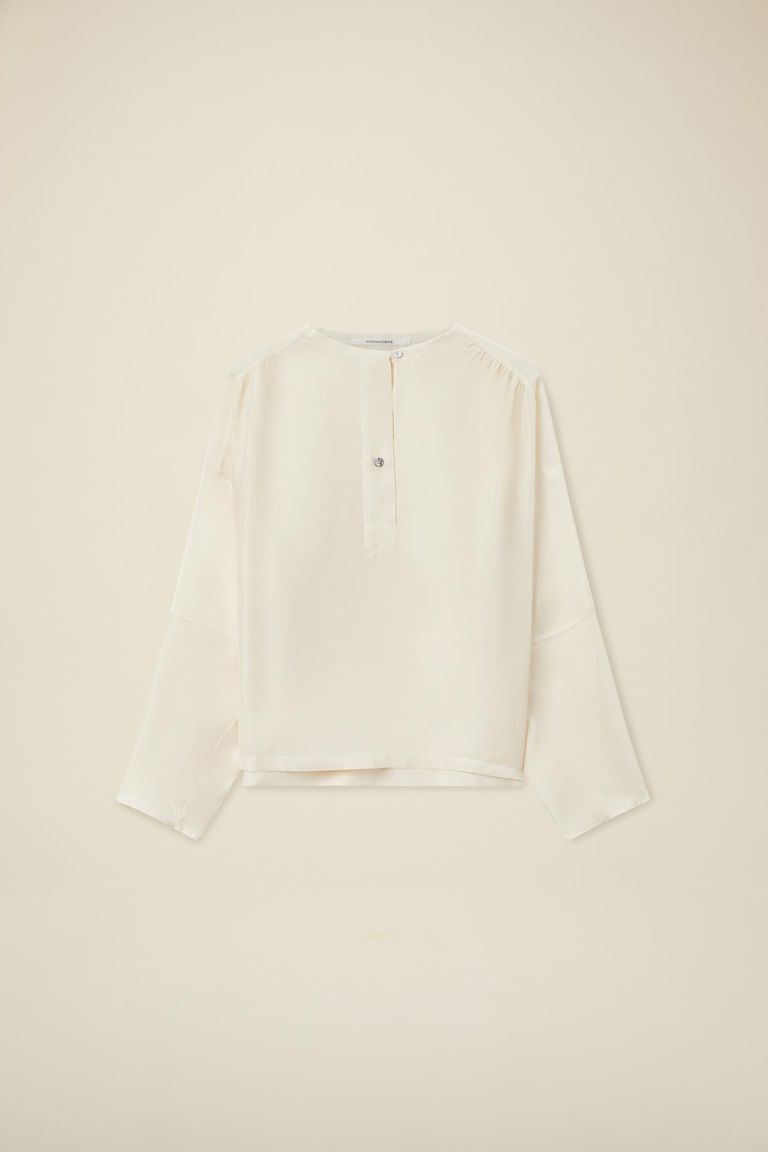 Pomandere Camicia con abbottonatura polo in habutai di seta 50% di sconto con spedizione gratuita