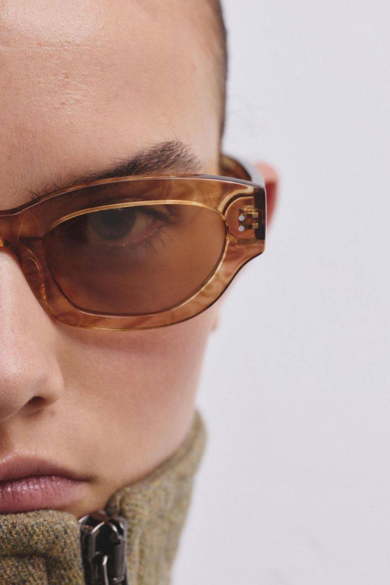 Pomandere Occhiale da sole "Bitter" in acetato color ruggine Promozione