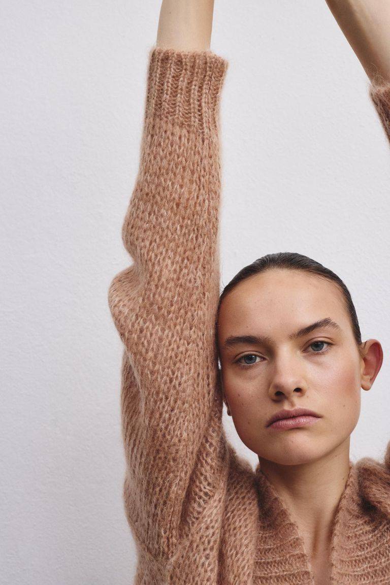 Pomandere Cardigan doppio petto in mohair e lana Soddisfazione Garantita