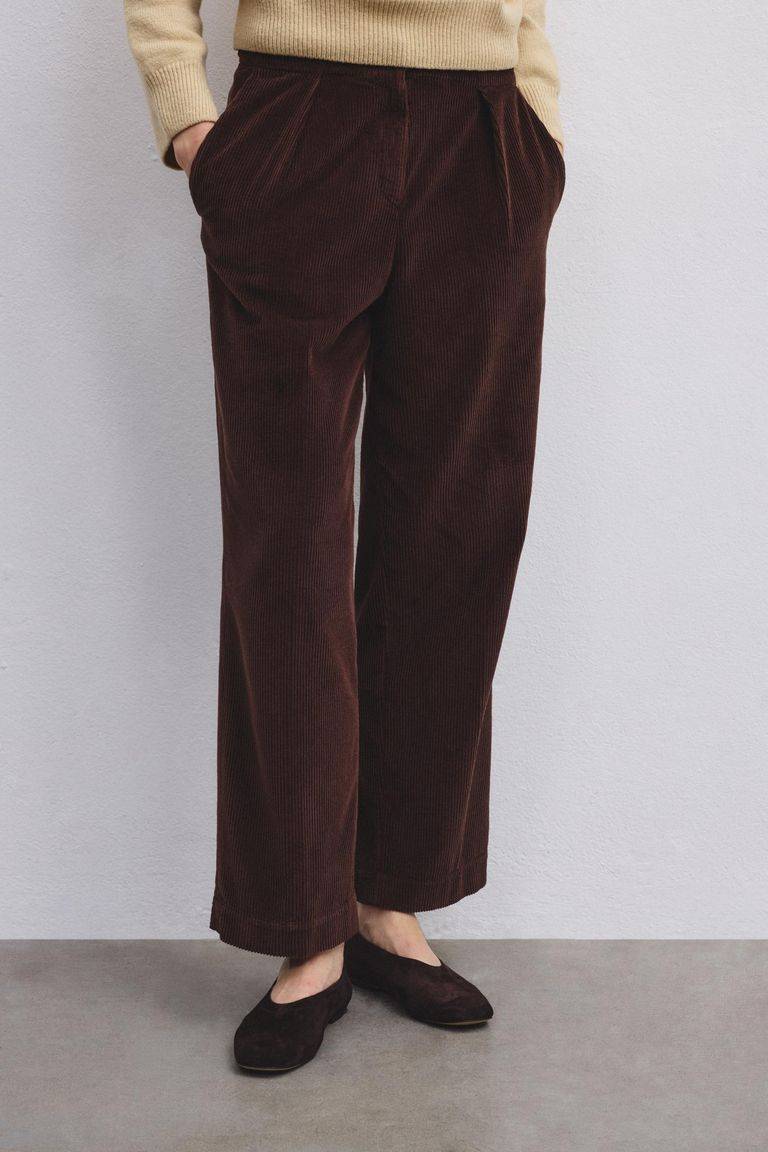 Pomandere Pantalone con pince in velluto a coste Negozi Online