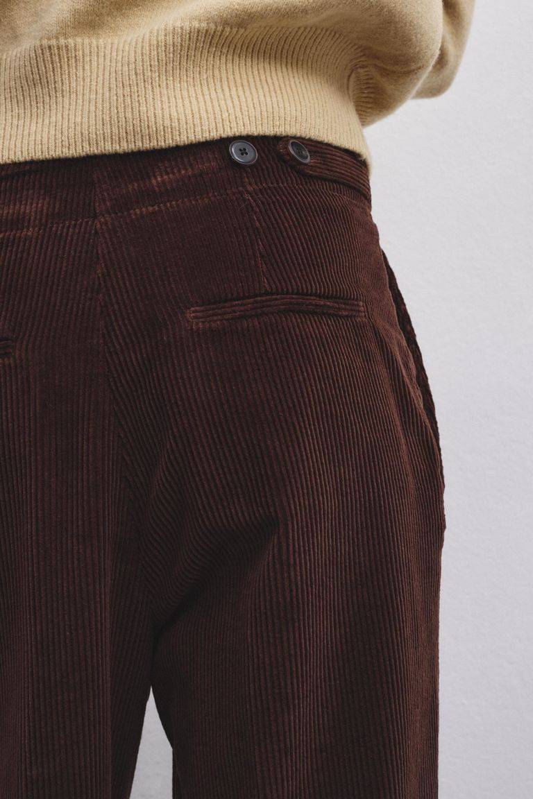 Pomandere Pantalone con pince in velluto a coste Negozi Online