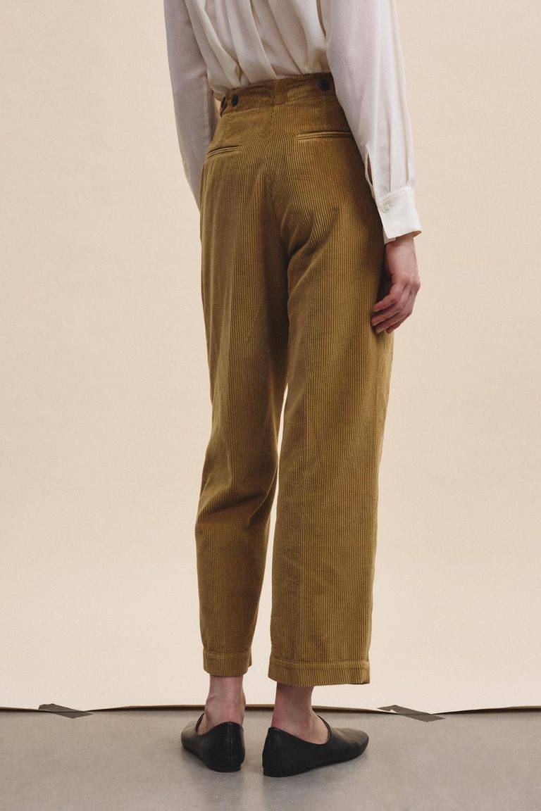 Pomandere Pantalone con pince in velluto a coste Economico