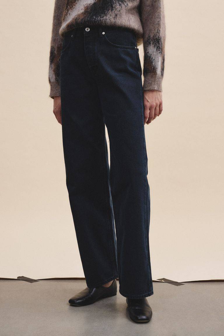 Pomandere Pantalone 5 tasche in denim scuro Saldi