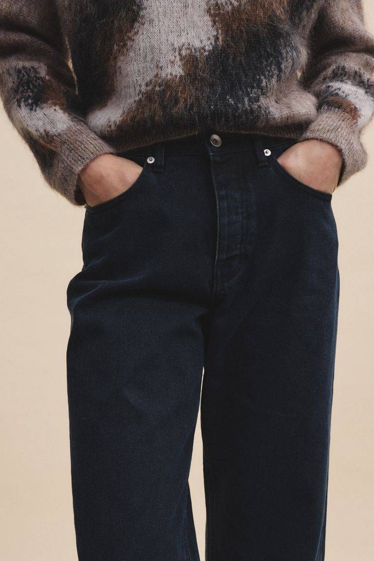 Pomandere Pantalone 5 tasche in denim scuro Saldi
