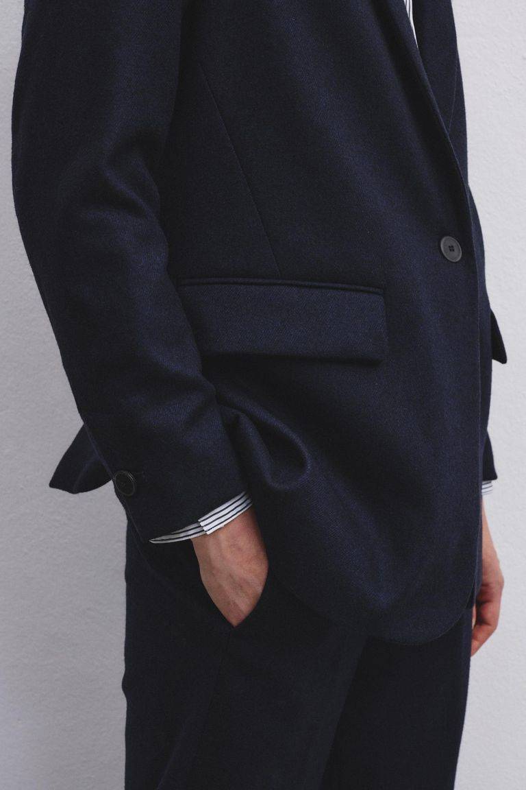 Pomandere Giacca sartoriale in flanella in misto lana Moda