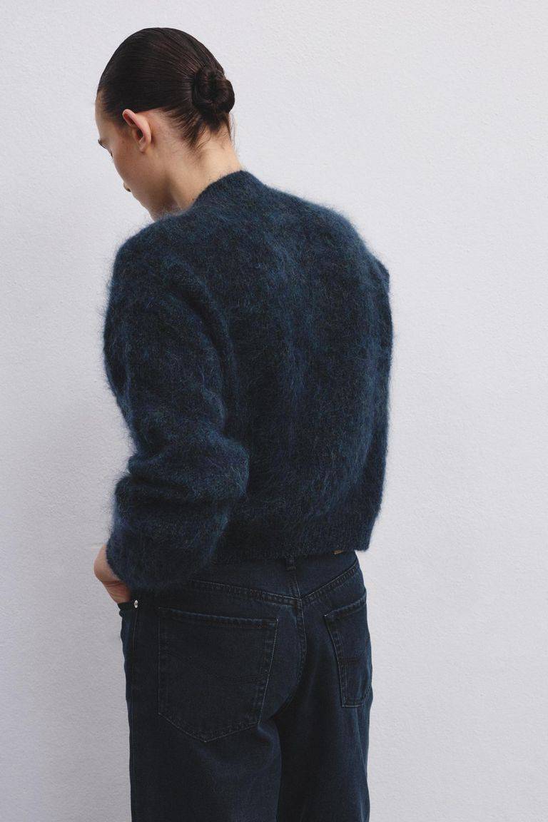 Pomandere Cardigan a girocollo in mohair Italia