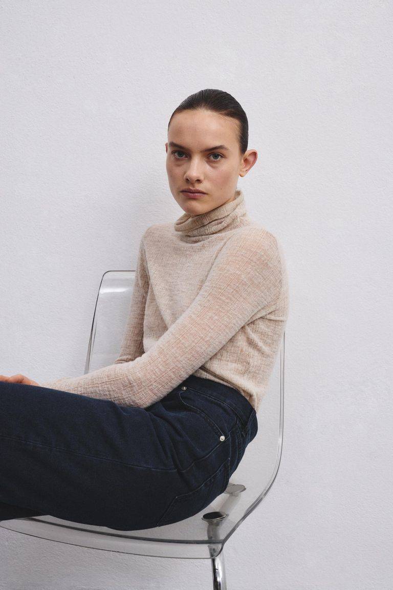 Pomandere Dolcevita in jersey jacquard di lana Qualità