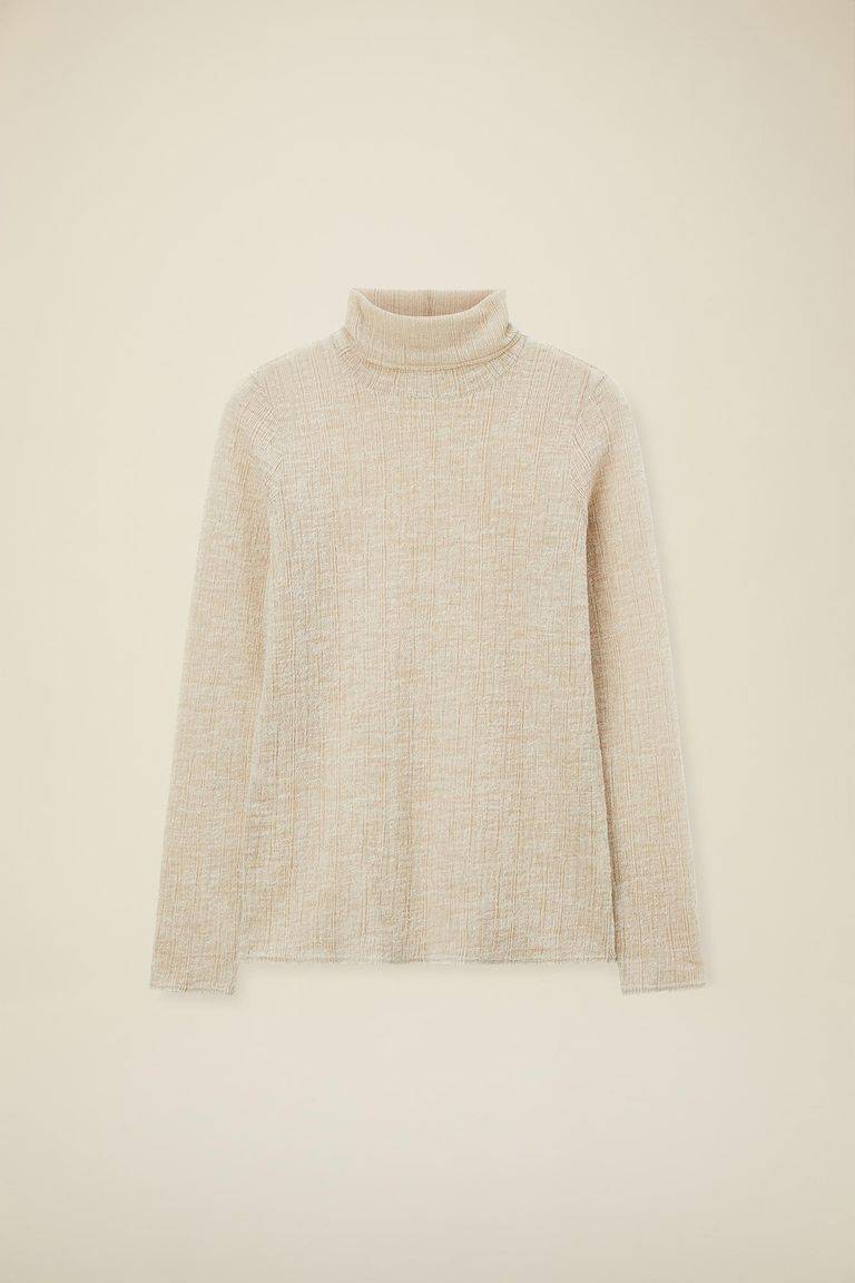 Pomandere Dolcevita in jersey jacquard di lana Qualità
