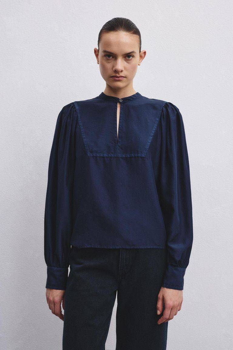 Pomandere Camicia con plastron in habutai Vendita