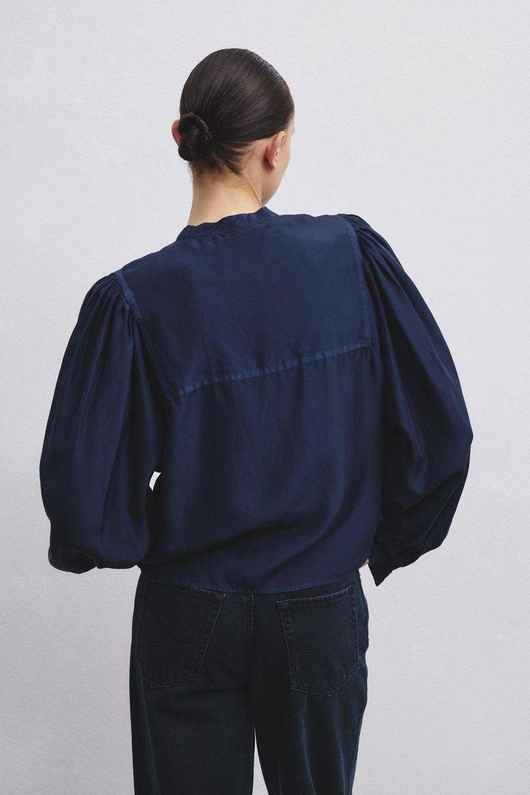 Pomandere Camicia con plastron in habutai Vendita