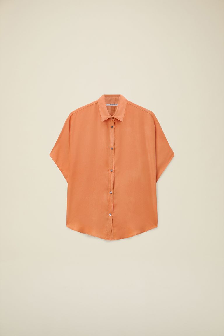 Pomandere Camicia con maniche corte tinta naturalmente Spedizione Gratuita