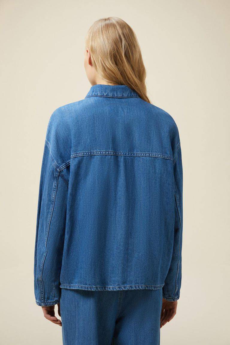 Pomandere Giubbino denim con tasche applicate Sconto