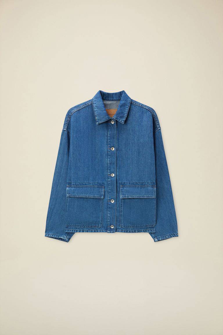 Pomandere Giubbino denim con tasche applicate Sconto