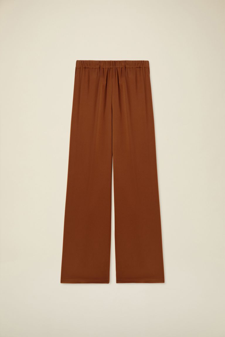 Pomandere Pantalone ampio con elastico in vita lucido Novità