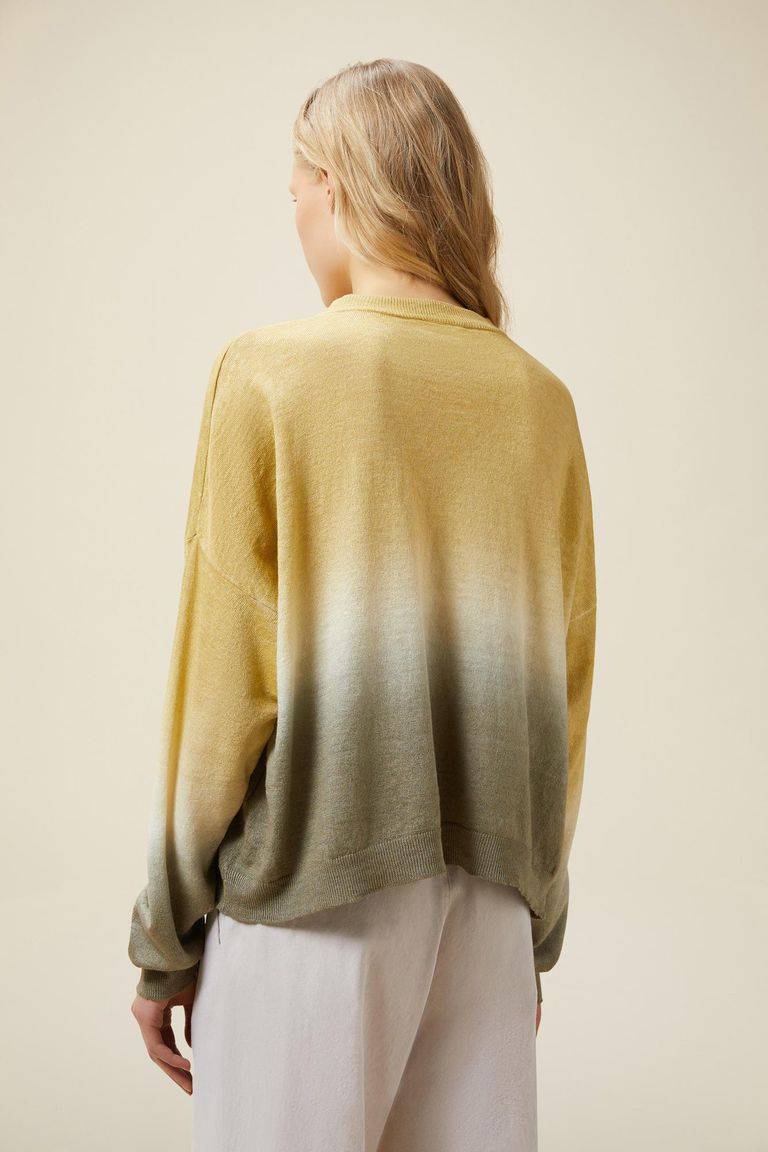 Pomandere Maglione girocollo con tintura degradè In Vendita