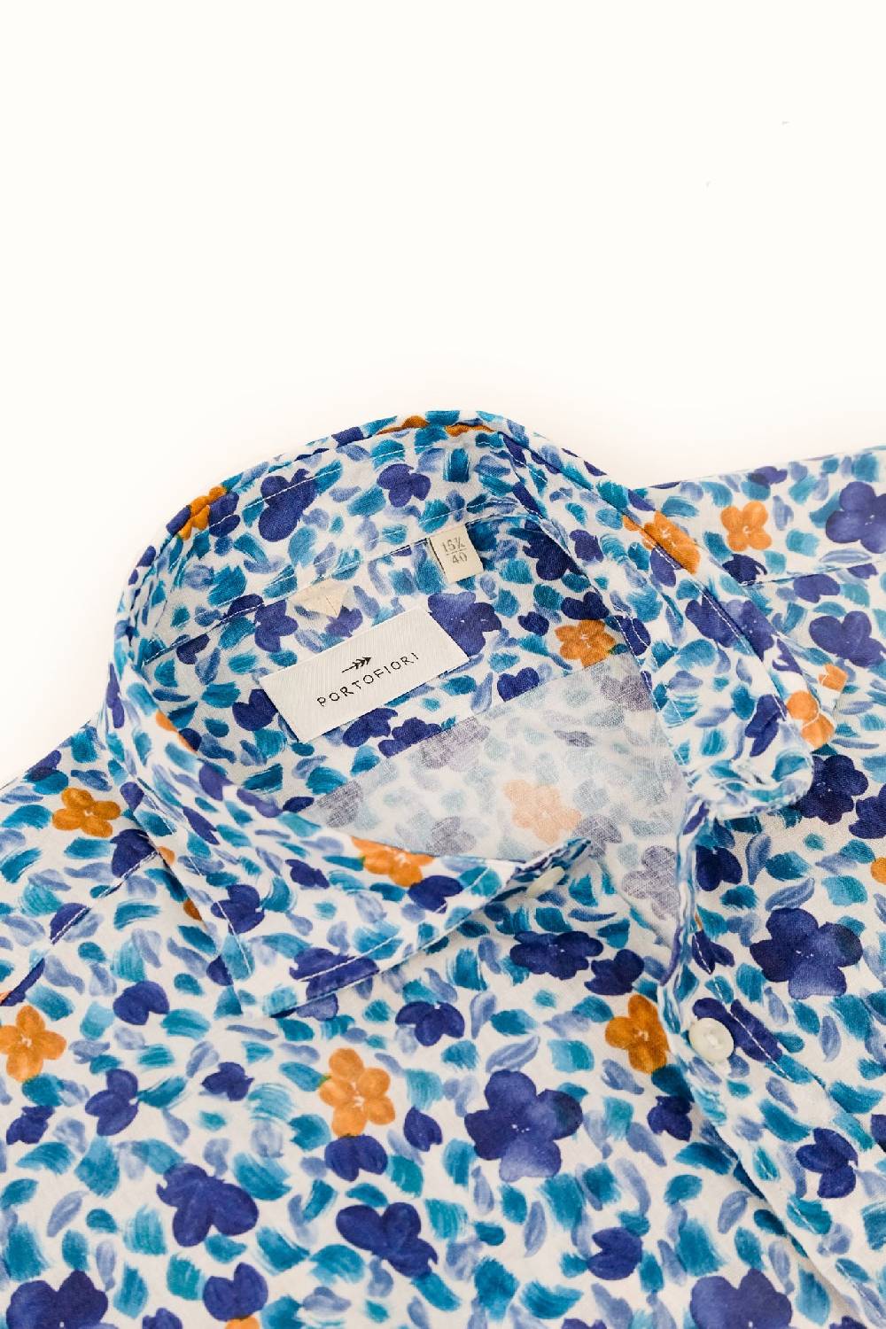 Portofiori CAMICIA FANTASIA MISTO LINO Shopping Online