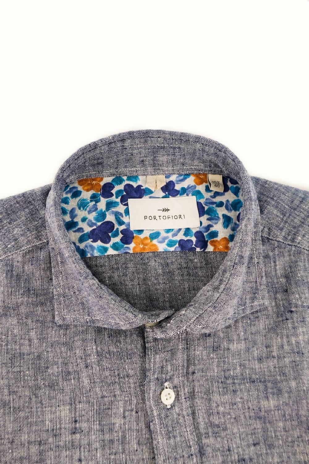 Portofiori CAMICIA MISTO LINO Saldi