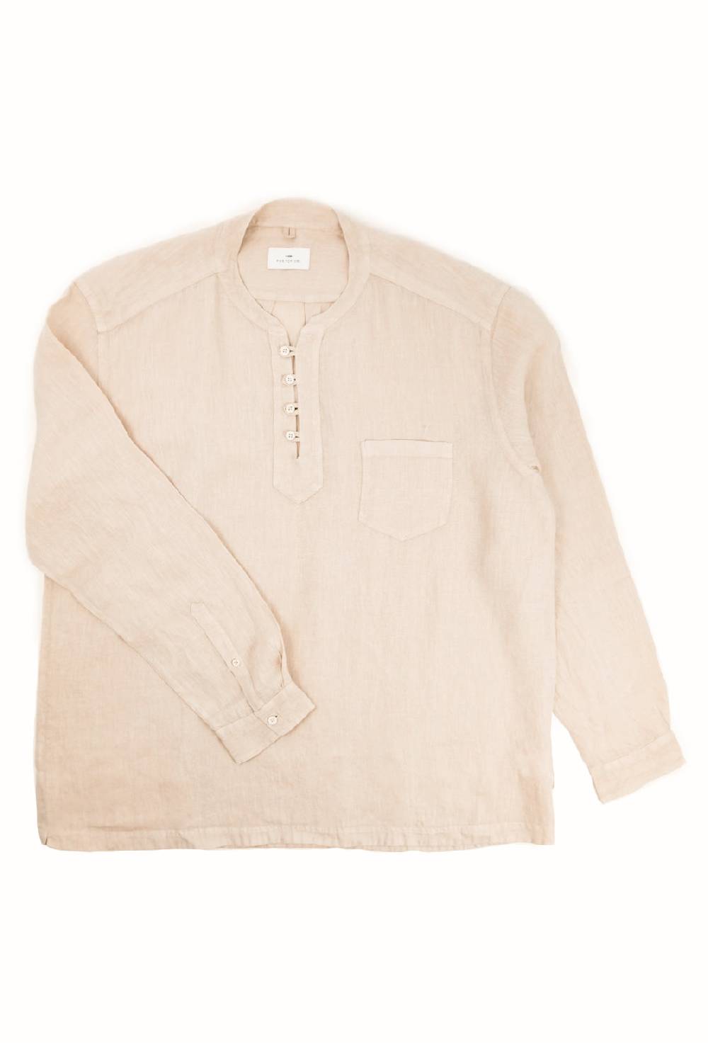 Portofiori POLO CAMICIA KOREA PURO LINO Vendita Calda