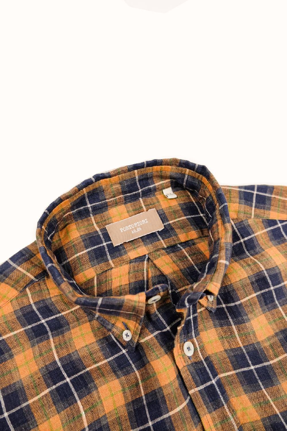 Portofiori CAMICIA FANTASIA MISTO LINO Saldi Di Fabbrica