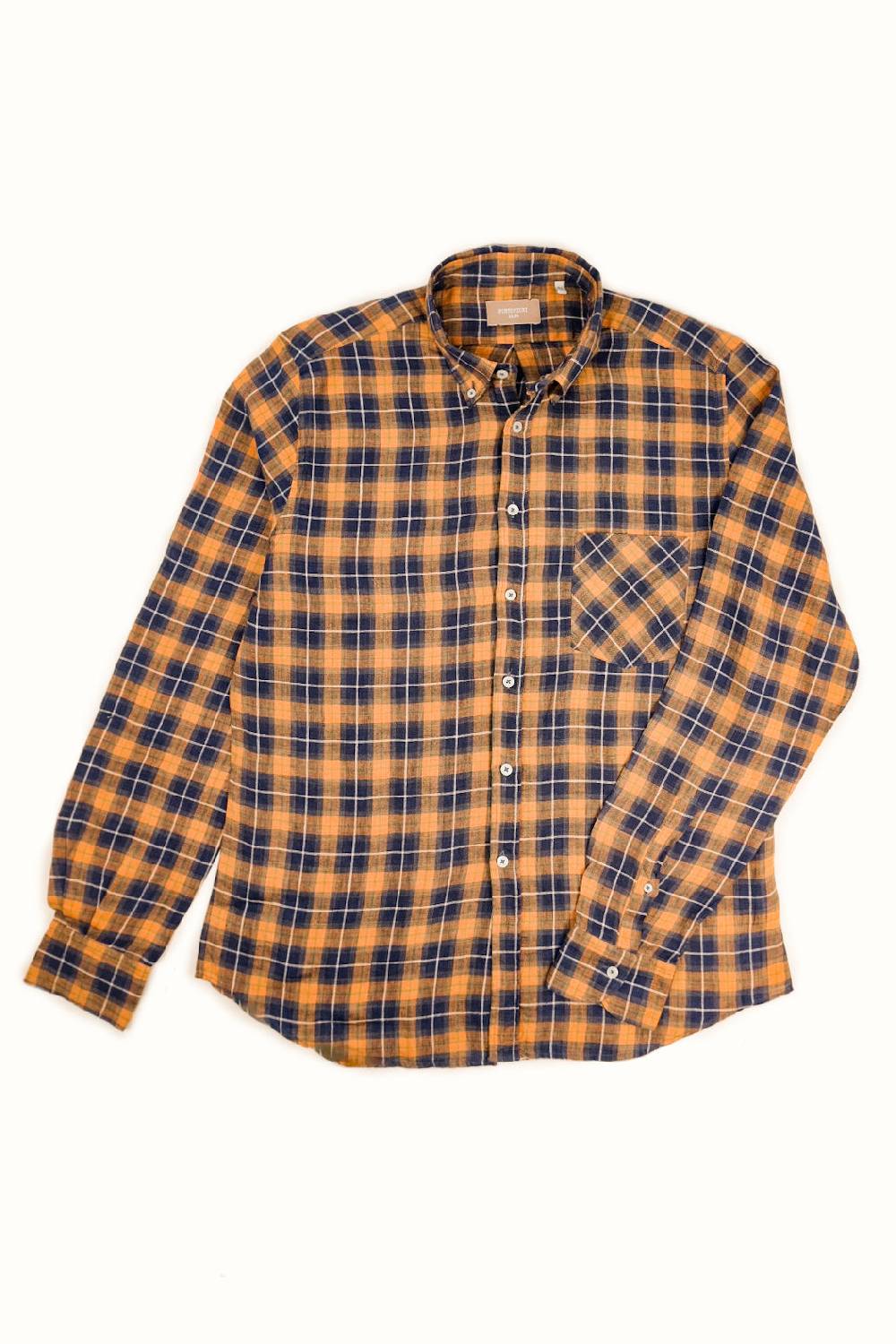 Portofiori CAMICIA FANTASIA MISTO LINO Saldi Di Fabbrica
