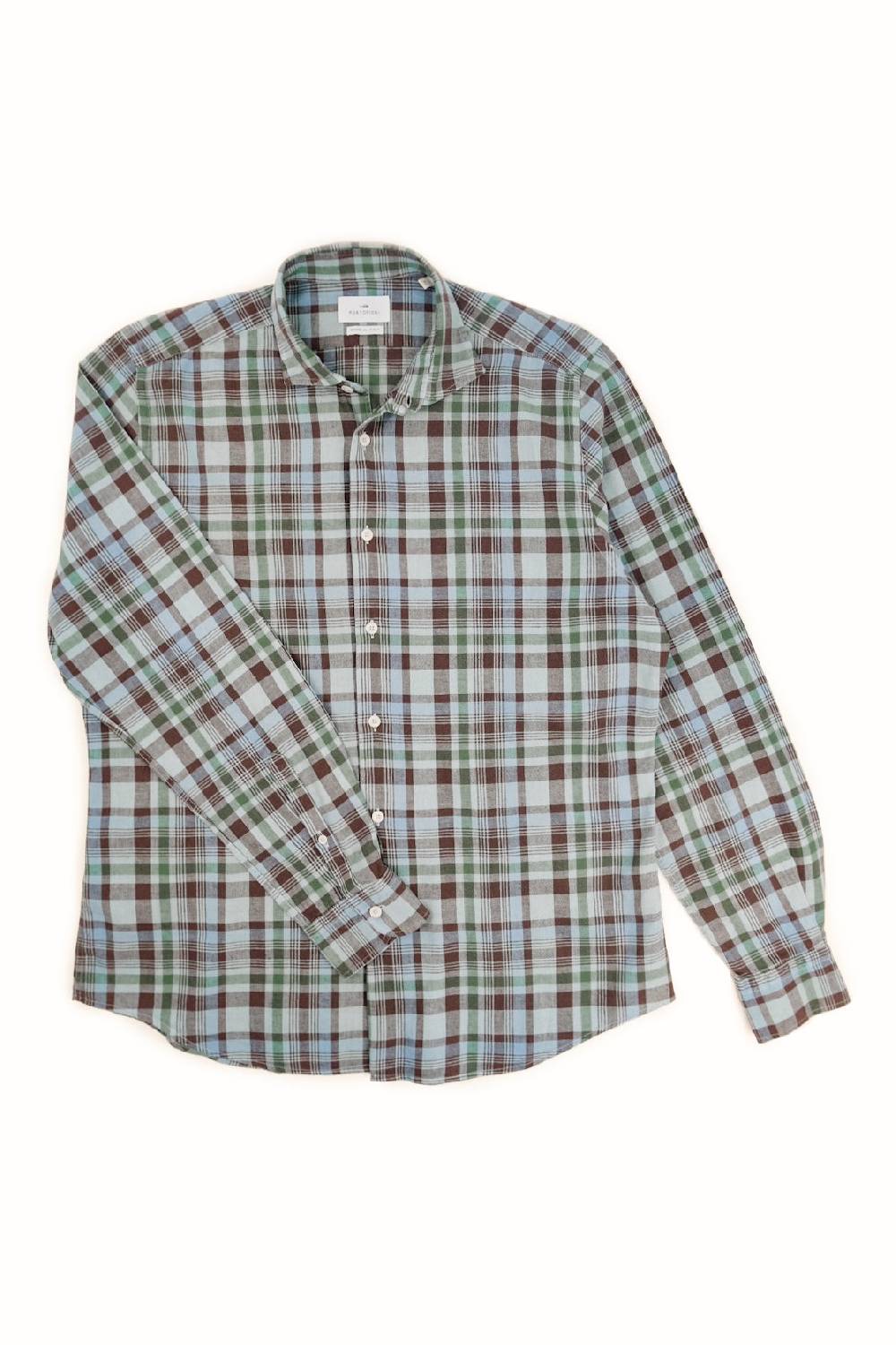 Portofiori CAMICIA FANTASIA MISTO LINO Vendite Flash