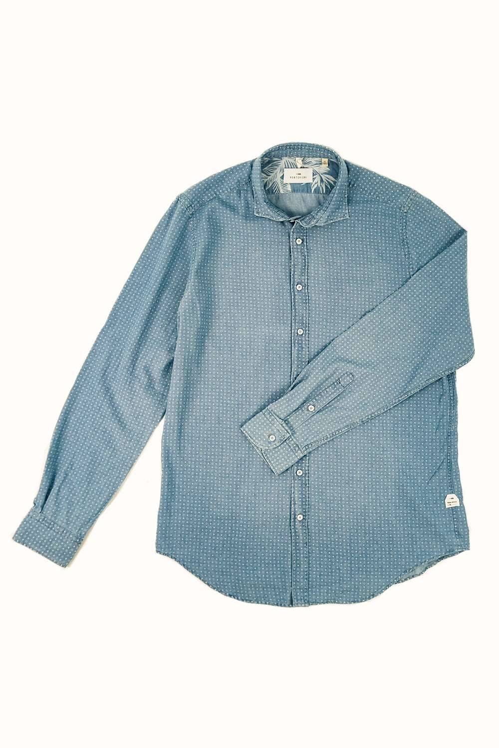 Portofiori CAMICIA DENIM STAMPATA Affare Del Giorno