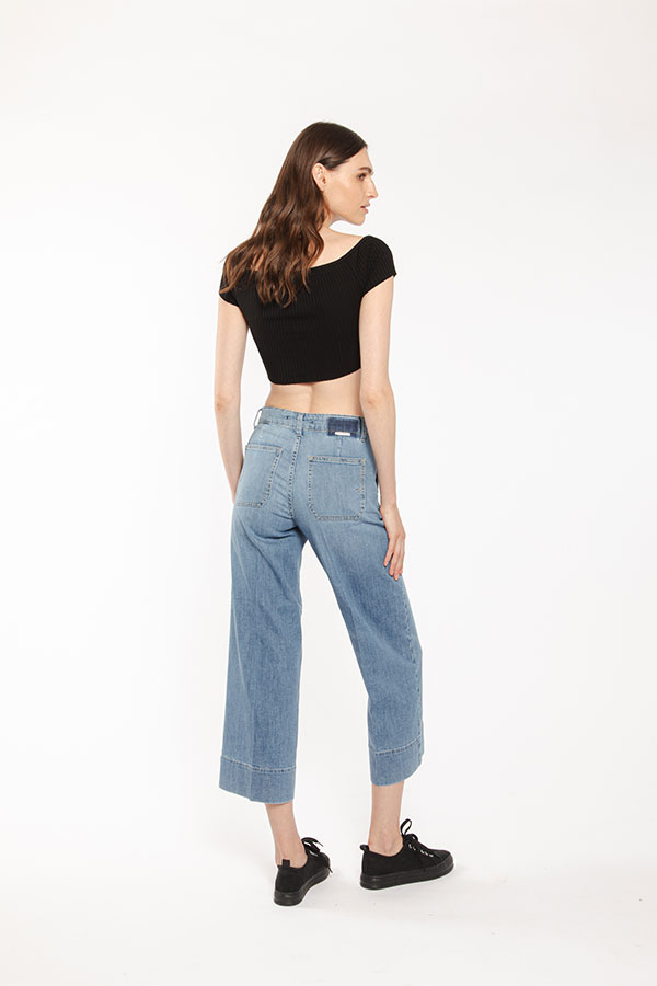 PS. Don't Forget Me EVA MID RISE PALAZZO CROPPED FIT Convenienza