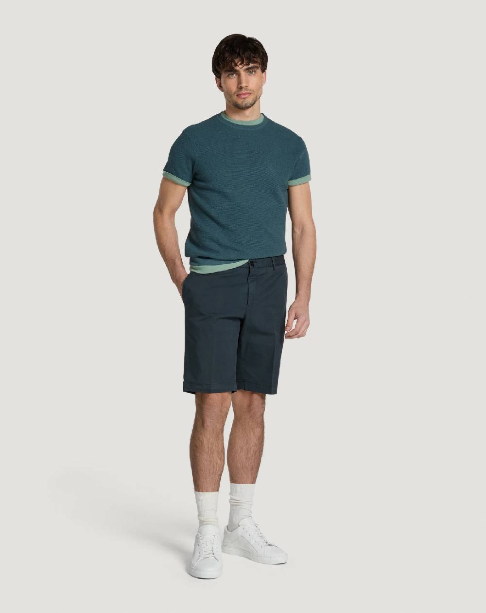 Pt Torino Bermuda in gabardina stretch Promozione Limitata