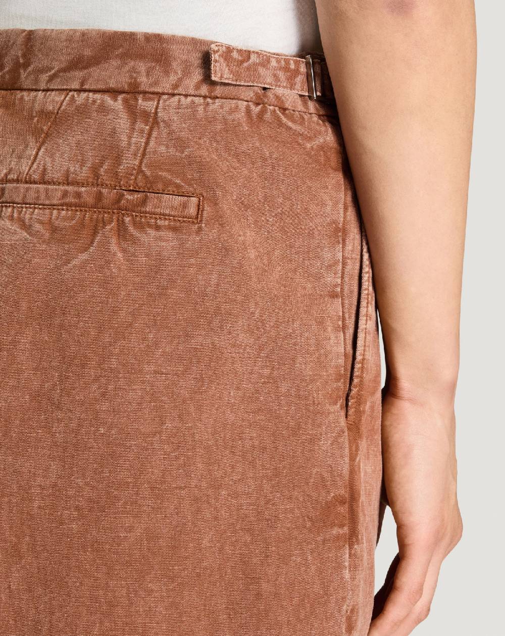 Pt Torino Bermuda in twill di cotone e lino Fino Al -60%